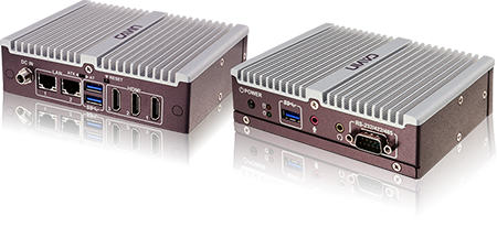 Front and rear view of SMP-2300 4K HDMI HDMI digital signage player