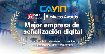 CAYIN Technology Recibe el Prestigioso Premio como la “Mejor Empresa de Señalización Digital 2023” de APAC Insider