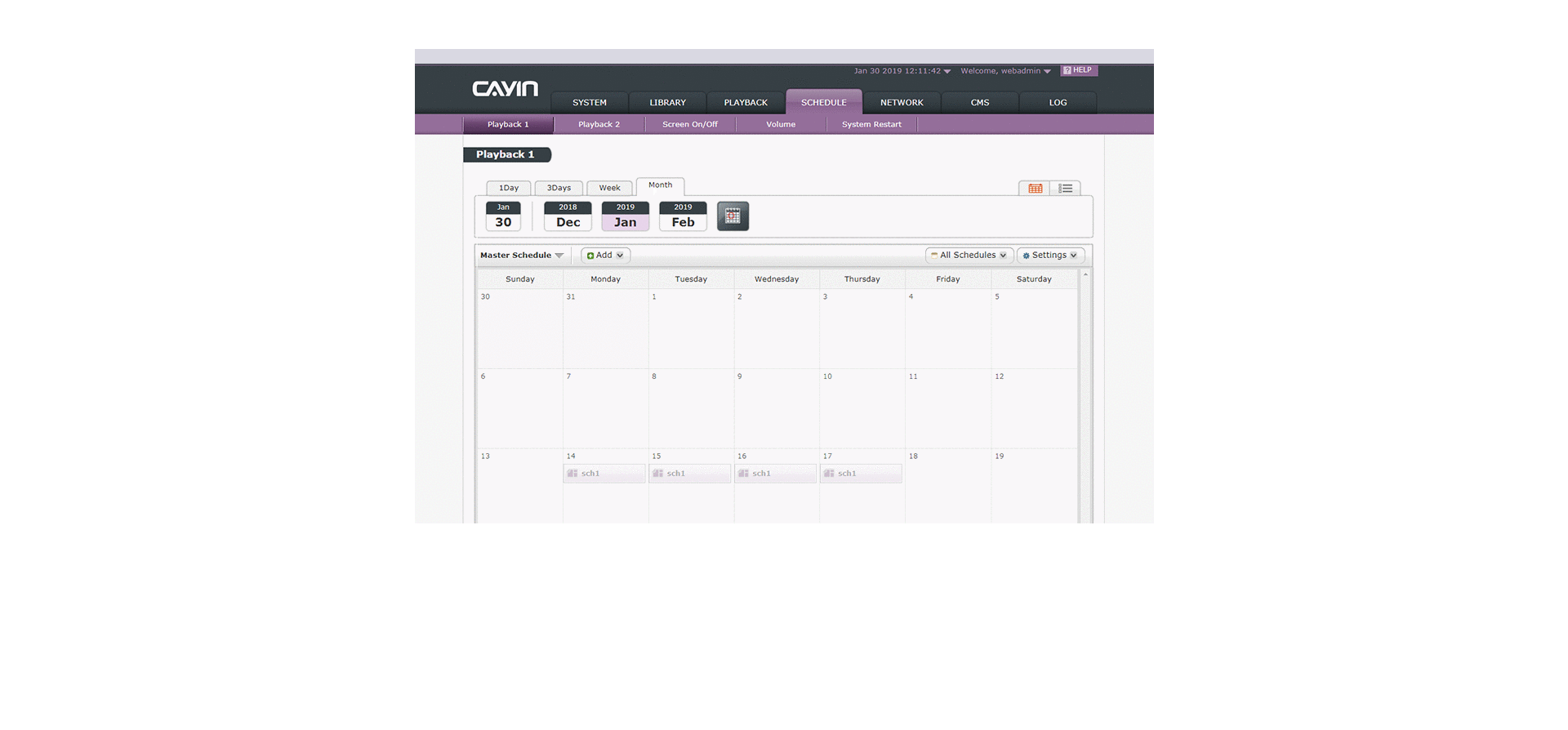 Programa y gestiona eficientemente tu contenido de señalización digital para una reproducción óptima y una mayor participación de la audiencia.