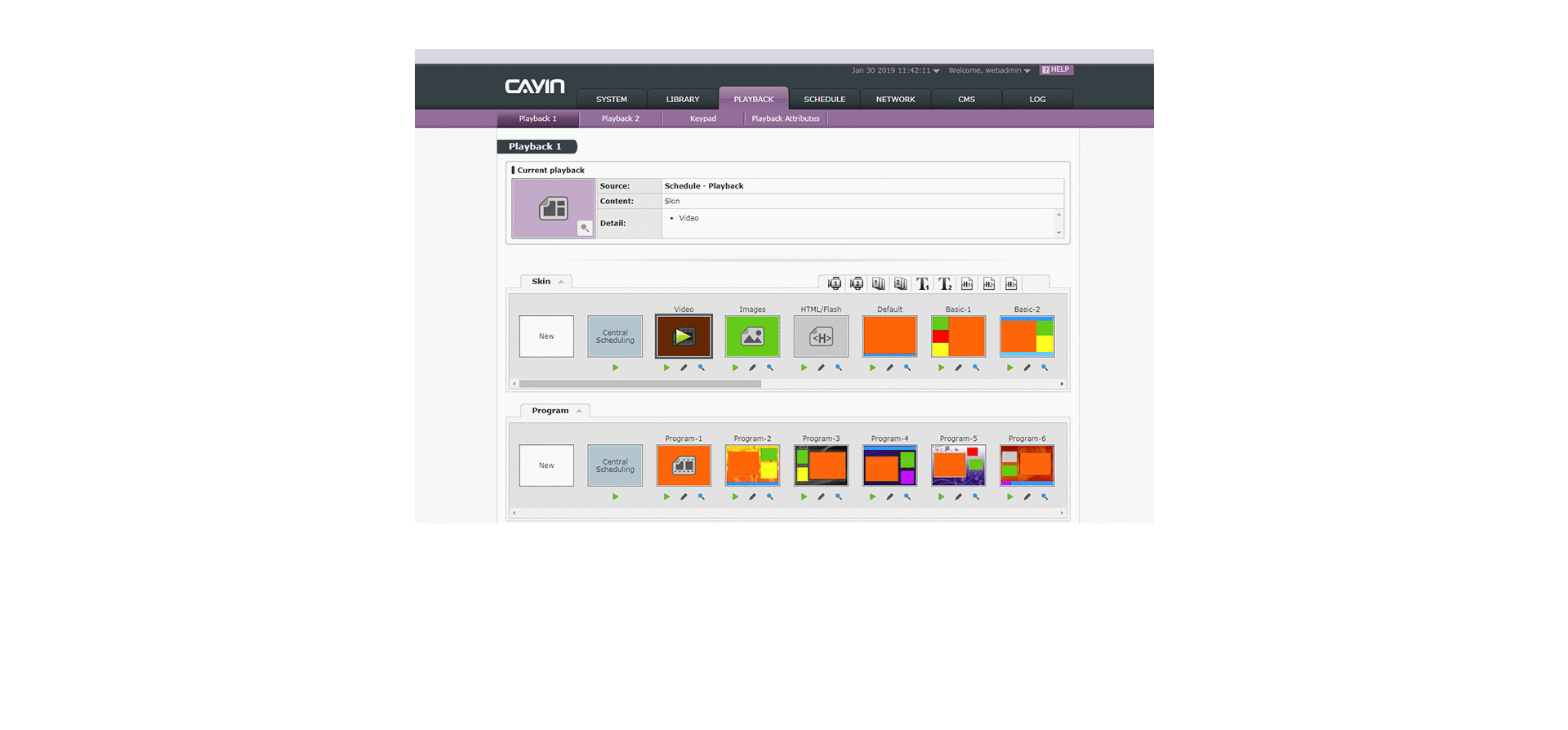 La interfaz de usuario del SMP-8100, el Reproducción, te permite personalizar y crear diseños de forma visual y sencilla.