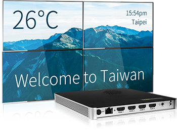 SMP-8100: Un reproductor de señalización digital basado en web de alto rendimiento con cuatro salidas de pantalla eficientes y capacidad de muro de video.