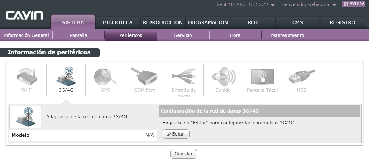 Configuración 4G LTE