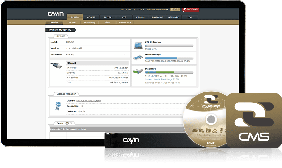 CAYIN Digital Signage Content Management Server