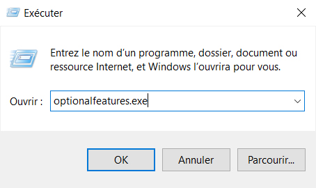 Activer SMB ouvrir la fenêtre Exécuter