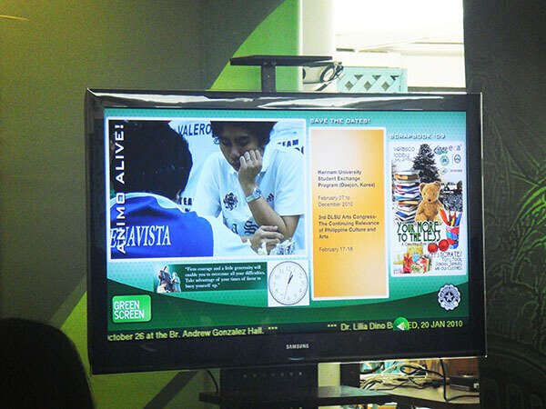 Education Digital Signage at De La Salle University, Manila Philippines