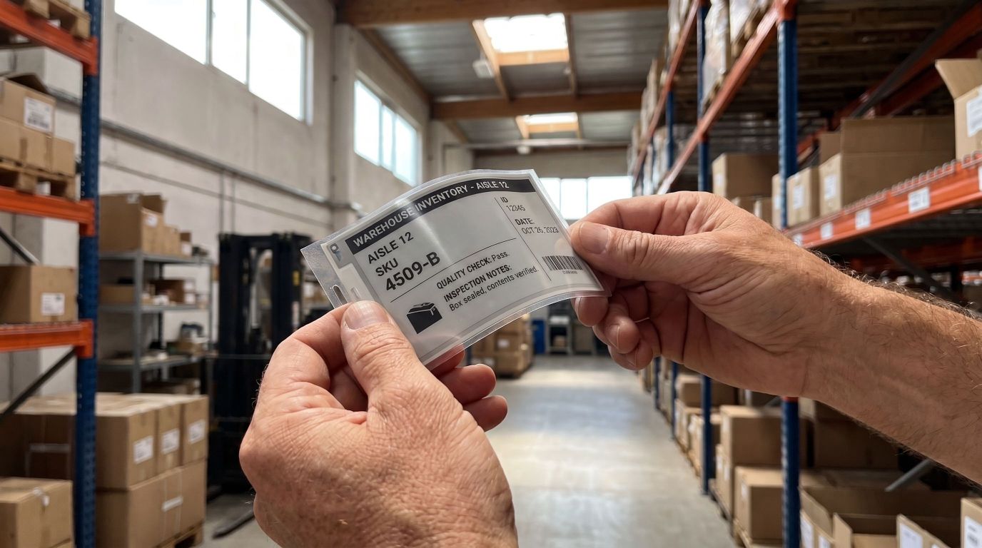 Thin, lightweight e-paper panel held in one hand