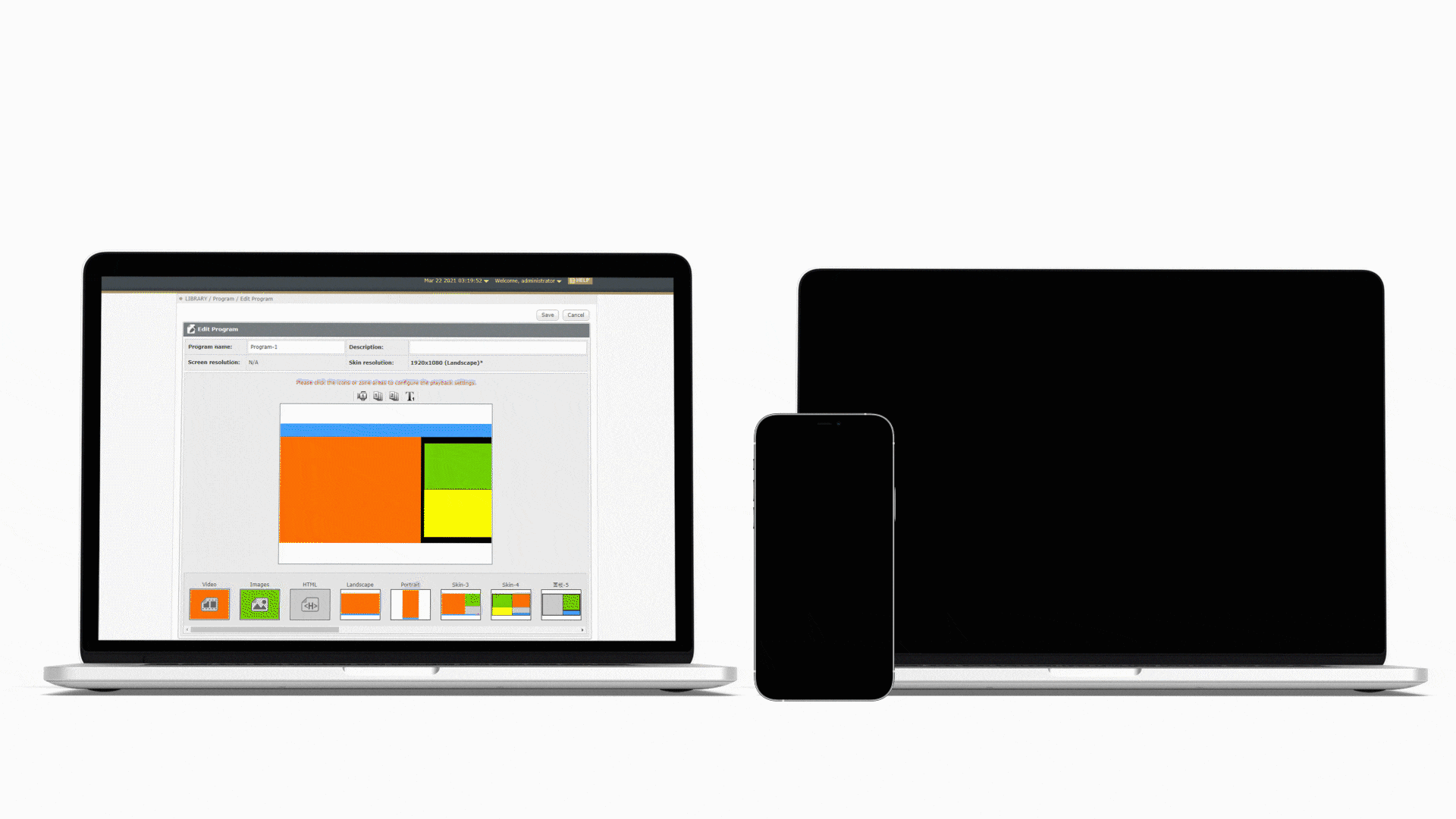 Display on whichever device you like