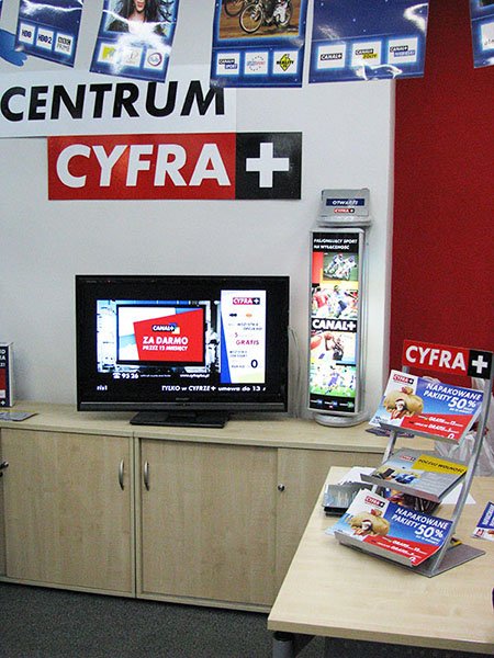 CYFRA+における小売業デジタルサイネージ、ポーランド