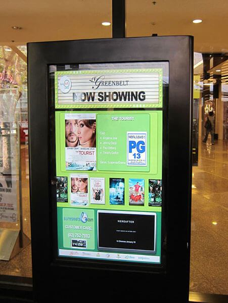 フィリピンのAyala Malls Cinemaにおけるエンターテイメントデジタルサイネージ